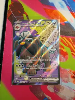 Pokemon TCG Arven's Mabosstiff EX 218/182, Destined Rivals, Near Mint Condition - Image 1