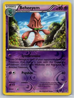 NM Beheeyem 56/101 Reverse Holo Emerging Powers Pokemon 2011 - Image 1