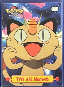 NM TV11 Meowth TV Animation Edition 52 Topps Pokemon 1999 - Image 1