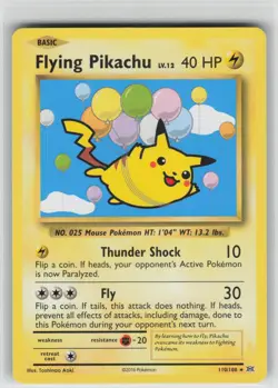 LP Flying Pikachu 110/108 Secret Rare Evolutions Pokemon 2016 - Image 1