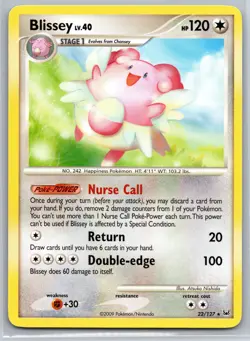 NM Blissey 22/127 Rare Platinum Pokemon 2009 - Image 1