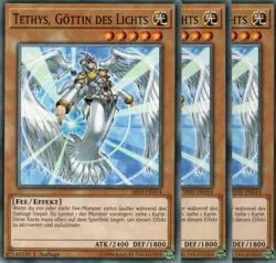 yugioh 3x Tethys, Gottin des Lichts SR05-DE014 COMMON 1AUFLAGE DEUTSCH - Image 1