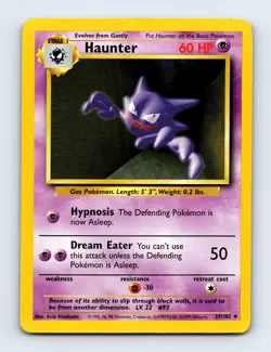 Haunter 029/102 Base Set Non Holo Pokemon Card LP - Image 1