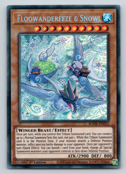 Floowandereeze & Snowl - BODE-EN012 - Secret Rare - 1st Edition - Yugioh - Image 1