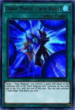 1x (EX) Dark Magic Twin Burst - DUPO-EN018 - Ultra Rare - 1st Edition YuGiOh - Image 1