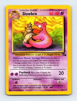 Slowbro 43/62 Fossil Non Holo Pokemon Card LP - Image 1