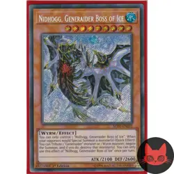 Yugioh Nidhogg, Generaider Boss of Ice MYFI-EN031 Secret Rare 1st Edition NM - Image 1