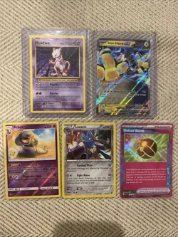 SMALL AND CHEAP LOT - Pokemon TCG - Iron Hands EX, Mewtwo, 3 Others - 5 Cards - Image 1