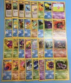 1999 Pokemon Cards Complete Fossil Unlimited Common & Uncommon 32 Card Set LP-NM - Image 1