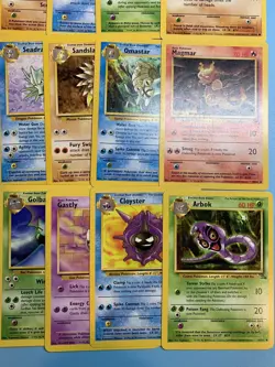 1999 Pokemon Cards Complete Fossil Unlimited Common & Uncommon 32 Card Set LP-NM - Image 2