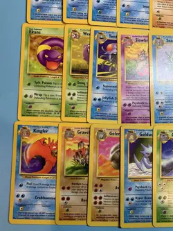1999 Pokemon Cards Complete Fossil Unlimited Common & Uncommon 32 Card Set LP-NM - Image 3