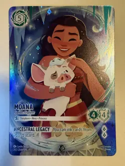 Moana Curious Explorer Iconic Disney Lorcana TCG Character Card 242/204 - Image 1