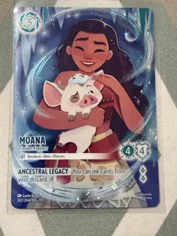 Moana Curious Explorer Iconic Disney Lorcana TCG Character Card 242/204 - Image 3