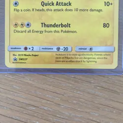 Pokemon Pikachu SM227 Promo Holo SM Basic 60 HP Card Pokemon TCG Card Stock - Image 5