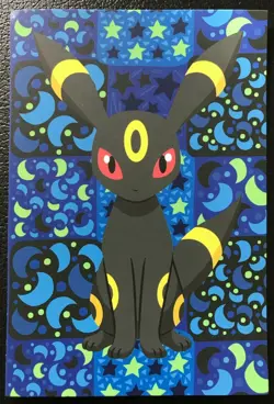 Umbreon Pokemon Center 2012 Eevee Collection Cute Post Card Japanese NINTENDO - Image 1