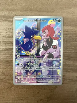 Pokemon Destined Rivals Team Rocket’s Murkrow Illustration Rare Card 200/182 - Image 1