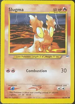 Slugma 82/105 Neo Destiny Regular - Pokemon Card - Image 1