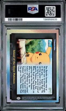 2000 TOPPS POKEMON TV SERIES 2 EPISODE CARD EP17 ISLAND/GIANT POKEMON FOIL PSA 8 - Image 2
