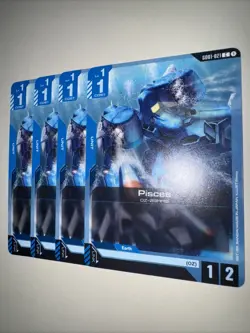 GD01-021 Pisces X4 Playset Gundam Card Game TCG CCG English - Image 3