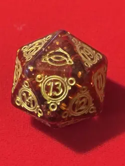 mtg d20 non-Spindown dice, oversized, Lord of the Rings, gift bundle color - Image 1
