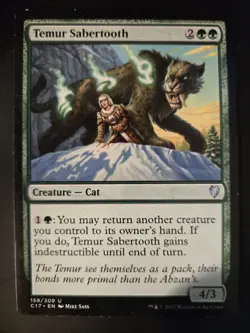 Temur Sabertooth NM Commander 2017 MTG FREE SHIIPPING - Image 1