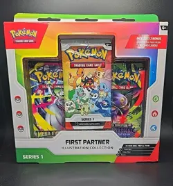 Pokemon TCG: First Partner Illustration Collection Series 1 Box W/ 3x Promos - Image 1