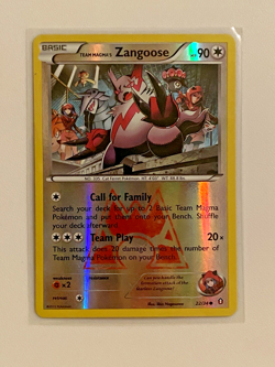 Pokemon Team Magma's Zangoose REVERSE HOLO Card NM/M DOUBLE CRISIS 22/34 - Image 1