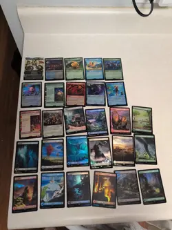 28 Magic The Gathering Final Fantasy Foil Card Lot - Image 1