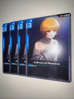 GD01-100 A Show Of Resolve X4 Playset Gundam Card Game TCG CCG English - Image 3