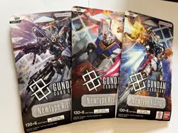 3 Newtype Rising Gundam Card Game Blister Pack Boosters GD01 Sleeved 3 pack - Image 1