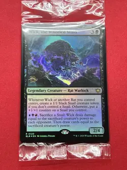 MTG Wick, the Whorled Mind Prerelease Cards Foil Bloomburrow Still Sealed - Image 1