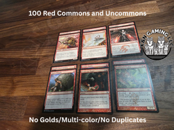 MTG 100 Red Magic the Gathering Common/Uncommon Bulk Lot - NO NAME DUPLICATES - Image 1