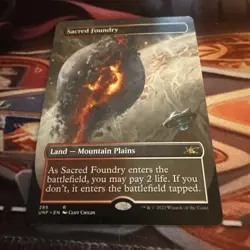 MTG Sacred Foundry Borderless - Unfinity #285 - Image 1