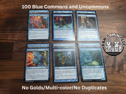 MTG 100 BLUE Magic the Gathering Common/Uncommon Bulk Lot - NO NAME DUPLICATES - Image 1