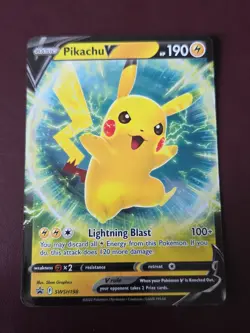 2019-2023 Pokemon SWSH Black Star Promos Pikachu V #SWSH198 Pokemon TCG NM - Image 1