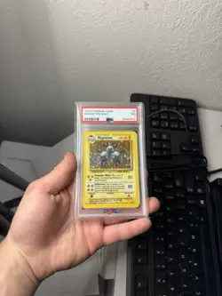 1999 Pokemon Magneton 009/102 Base Set Holo PSA 7 - Image 1
