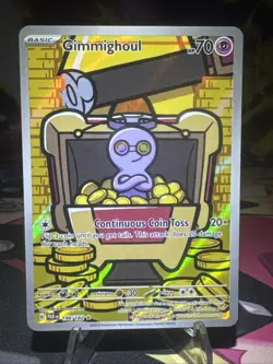 Gimmighoul - 198/182 Paradox Rift Illustration Rare Pokemon - NM Holo - Image 1
