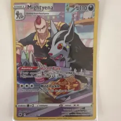 Pokemon Mightyena TG09/TG30 Astral Radiance Ultra Rare Holo 110 HP Hustle Bark - Image 1
