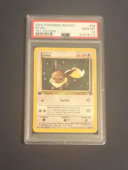Eevee 55/82 First 1st Edition PSA 10 Gem Mint Team Rocket 2000 Pokemon - Image 2