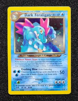 2002 Pokemon Dark Feraligatr Neo Destiny Holo Rare Unlimited 5/105 MP English - Image 1