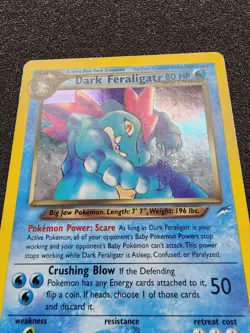 2002 Pokemon Dark Feraligatr Neo Destiny Holo Rare Unlimited 5/105 MP English - Image 3