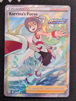 Korrina's Focus (Full Art) 160/163 SWSH05: Battle Styles Pokemon NM Holo - Image 1