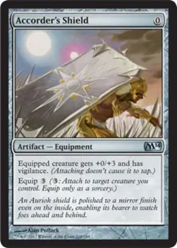 Accorder's Shield -Foil Medium Play MTG Magic 2014 Core Set - Image 1