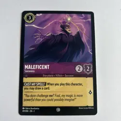 Disney Lorcana Demo Maleficent - Sorceress Card - Rare - Image 1