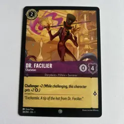 Disney Lorcana Demo Dr. Facilier - Charlatan Card - Rare - Image 1