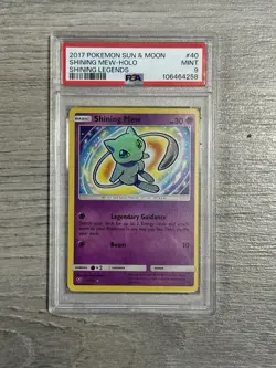 Pokemon TCG Shining Mew Holo Rare Card 40/73 Shining Legends PSA 9 - Image 1