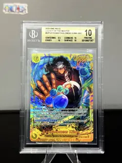 One Piece Card Game 🏴‍☠OP12-119 Bartholomew Kuma SEC Foil (CRACK)GRADED BGS 10 - Image 1