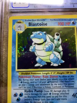 Blastoise Base Set 2 Holo swirl CGC 7.5 Pokemon Card 2/130 ~ NM+ - Image 2