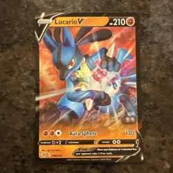 Fusion Strike Pokemon Card, Lucario V 146/264 Ultra Rare - Image 1