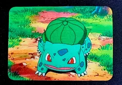 Viz Video Pioneer Bulbasaur Lenticular Pokemon Card #PIKA-0033D 1998 MP Moderate - Image 1